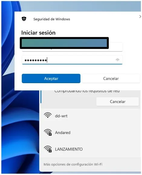 Ventana Seguridad de Windows pidiendo usuario y contraseña